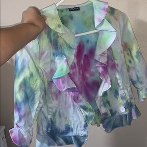 Tie die over jacket